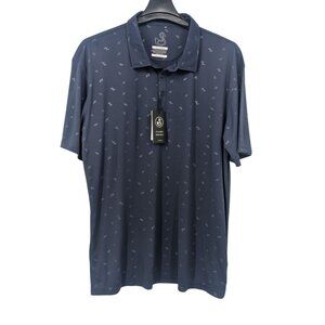 Swannies Polo Shirt Performance Golf Animal Print Preppy Resort Comfort Size 2XL
